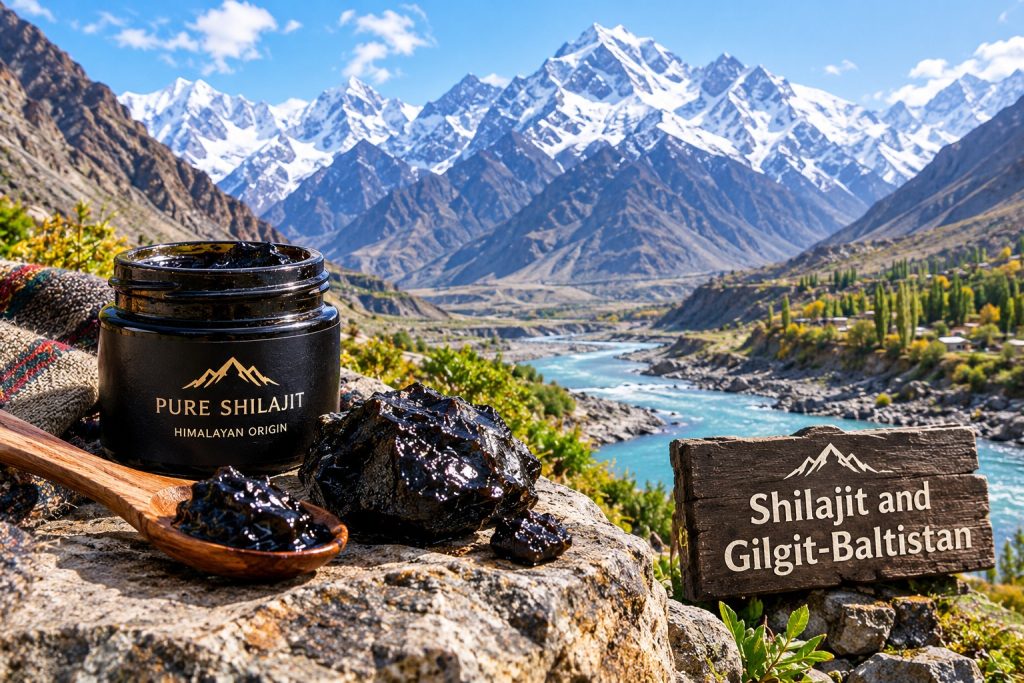 Shilajit and Gilgit-Baltistan Himalayan mountain landscape